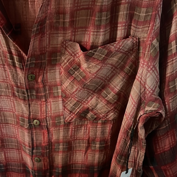 Free People Festival Plaid Top New! Size XS - Picture 6 of 7